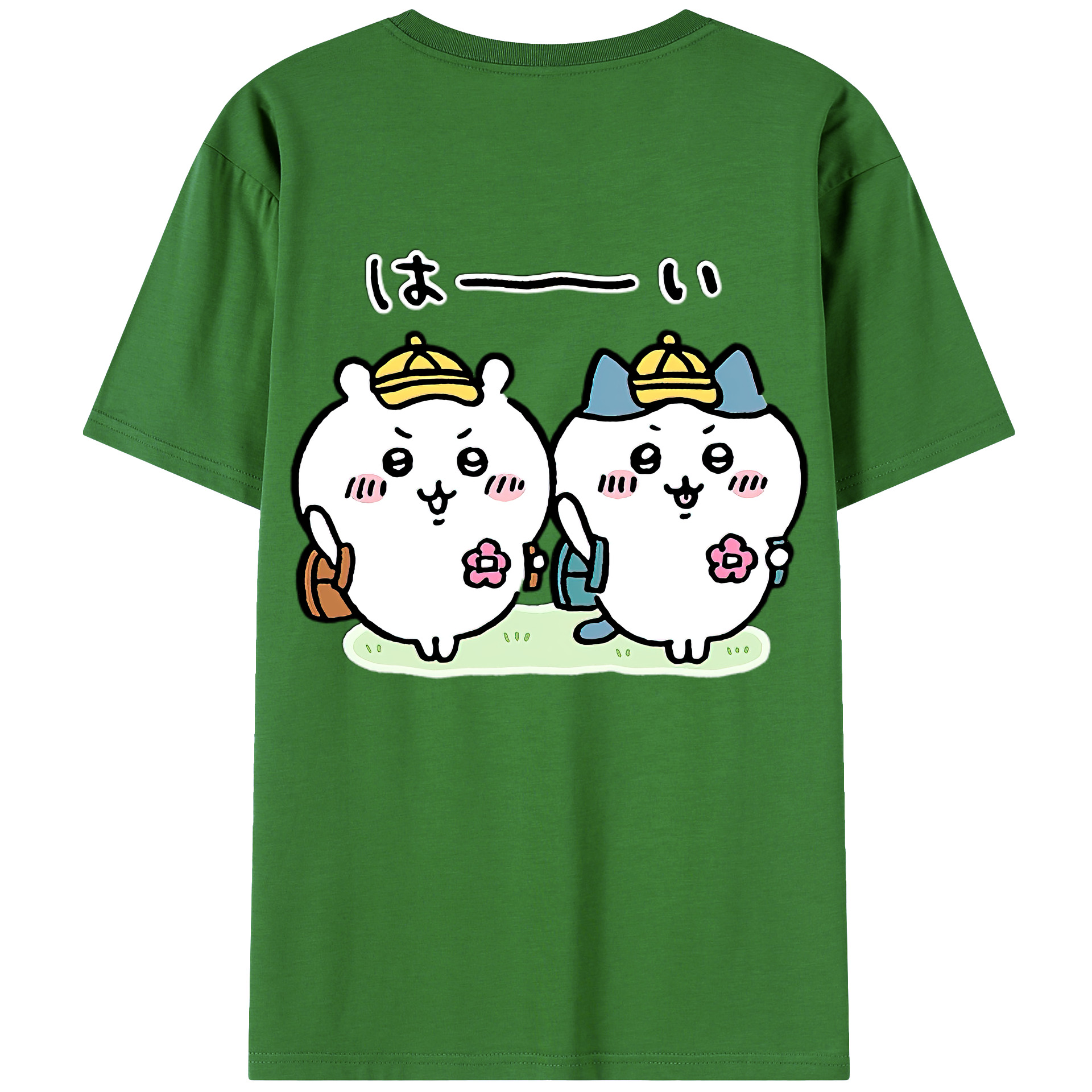 （画像用） ちいかわ ハチワレ Chii-kawa hachiware レディース半袖Tシャツ(バックプリント)